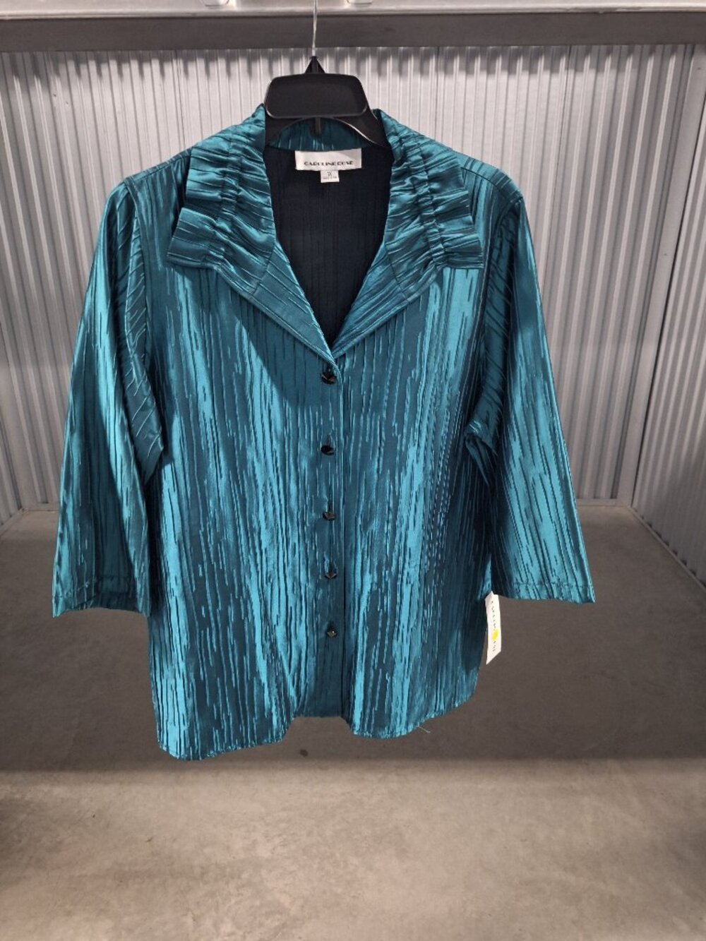 Stunning Caroline Rose Deep Teal Luxury Jacket – Size 1X – Boutique Quality